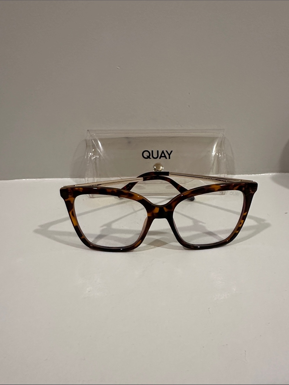 Quay Australia Tortoiseshell Cat-Eye Women’s Eyeglass Blue Light Glasses